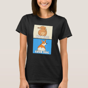 Pembroke Welsh Corgi Maiskolben und Hot Dog Wiener T-Shirt