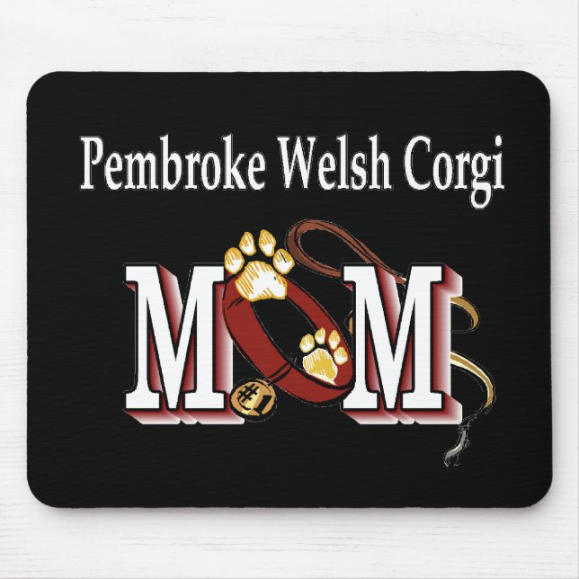 Pembroke Welsh Corgi Mama Geschenke Mousepad (Vorne)