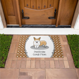 Pembroke Welsh Corgi Mama (rot 1) Hunde Mama Niedl Fußmatte