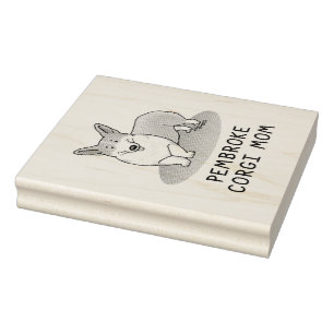 Pembroke Welsh Corgi Mama (rot 1) Hunde Mama Niedl Gummistempel