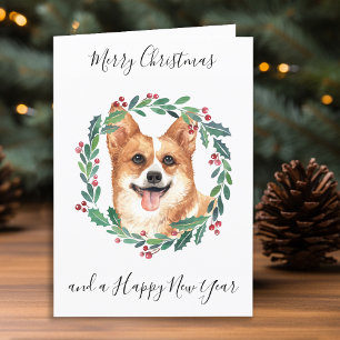 Pembroke Welsh Corgi Merry Christmas Trendy Dog Feiertagskarte