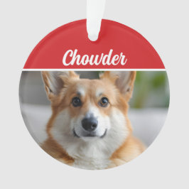 Pembroke Welsh Corgi Name Foto Weihnachtsfeiertag Ornament