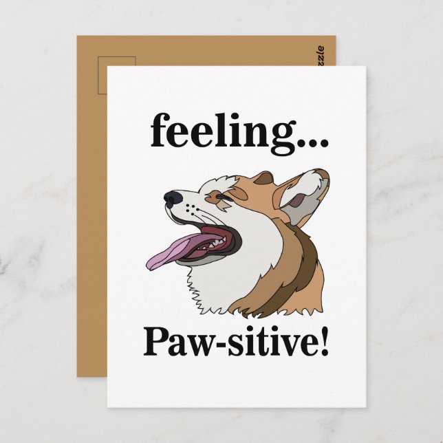 Pembroke Welsh Corgi Niedlich Dog Postkarte (Vorne/Hinten)