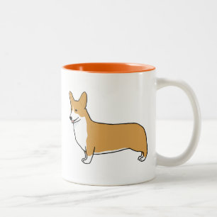 Pembroke Welsh Corgi   Niedlicher Hund Zweifarbige Tasse
