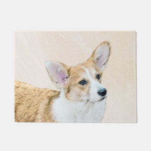 Pembroke Welsh Corgi Painting - Original Dog Art Fußmatte