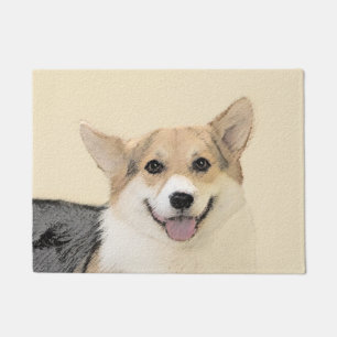 Pembroke Welsh Corgi Painting - Original Dog Art Fußmatte