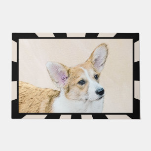 Pembroke Welsh Corgi Painting - Original Dog Art Fußmatte