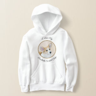 Pembroke Welsh Corgi Painting - Original Dog Art Hoodie