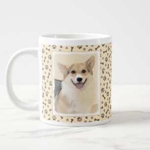 Pembroke Welsh Corgi Painting - Original Dog Art Jumbo-Tasse