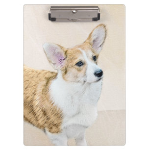 Pembroke Welsh Corgi Painting - Original Dog Art Klemmbrett