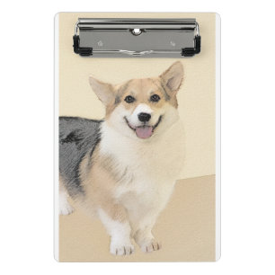 Pembroke Welsh Corgi Painting - Original Dog Art Mini Klemmbrett