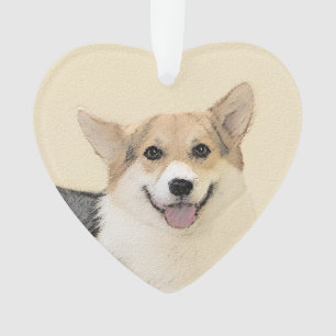 Pembroke Welsh Corgi Painting - Original Dog Art Ornament
