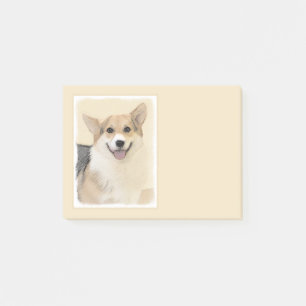 Pembroke Welsh Corgi Painting - Original Dog Art Post-it Klebezettel