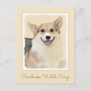 Pembroke Welsh Corgi Painting - Original Dog Art Postkarte