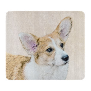Pembroke Welsh Corgi Painting - Original Dog Art Schneidebrett