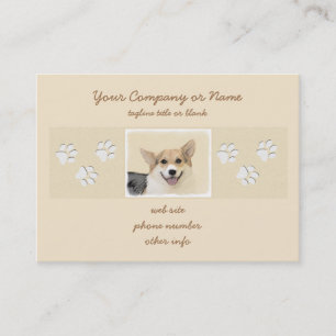 Pembroke Welsh Corgi Painting - Original Dog Art Visitenkarte