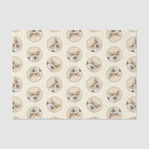 Pembroke Welsh Corgi Painting Tri-Color Dog Art Seidenpapier