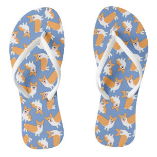 Pembroke Welsh Corgi Pattern Flip Flops