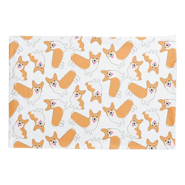 Pembroke Welsh Corgi Pattern Kissenbezug (Rückseite)
