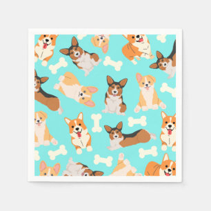 Pembroke Welsh Corgi Pattern Serviette