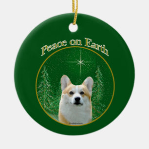 Pembroke Welsh Corgi Peace Keramik Ornament