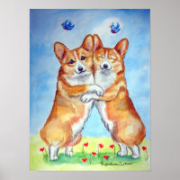 Pembroke Welsh Corgi Poster Print