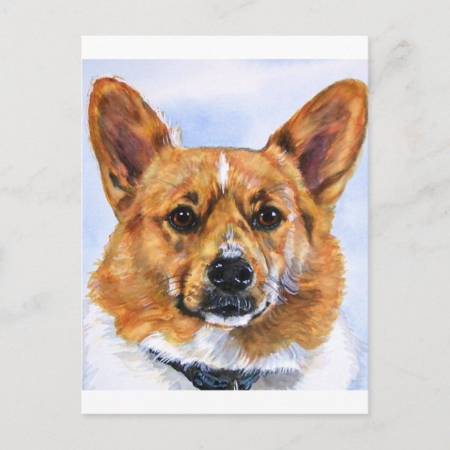 Pembroke Welsh Corgi Postkarte (Vorderseite)