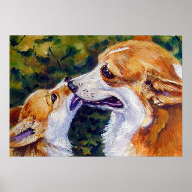 Pembroke Welsh Corgi Print Poster (Vorne)