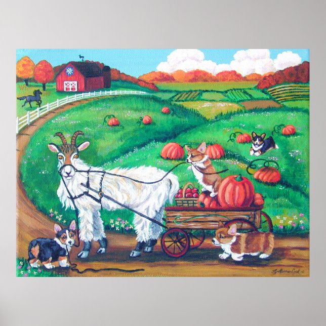 Pembroke Welsh Corgi Print Poster (Vorne)