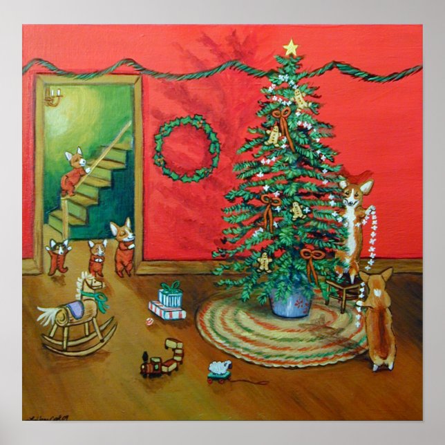 Pembroke Welsh Corgi Print Poster (Vorne)