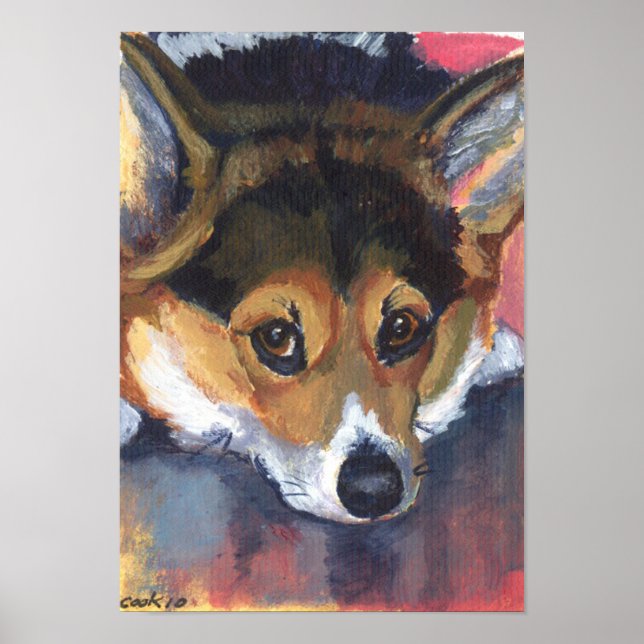 Pembroke Welsh Corgi Print Poster (Vorne)