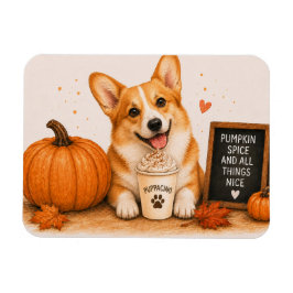 Pembroke Welsh Corgi Pumpkin Spice Magnet