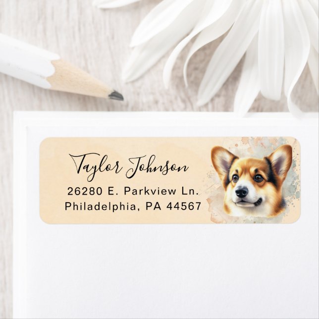 Pembroke Welsh Corgi Rücksendeadresse (Insitu)
