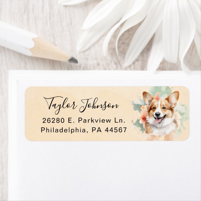 Pembroke Welsh Corgi Rücksendeadresse (Insitu)