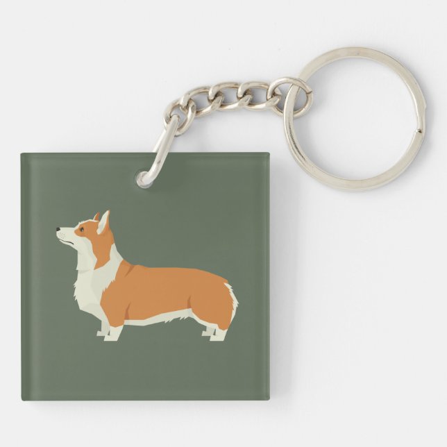 Pembroke Welsh Corgi Schlüsselanhänger (Rückseite)