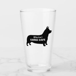 Pembroke Welsh Corgi Silhouette Custom Dog Lover Glas