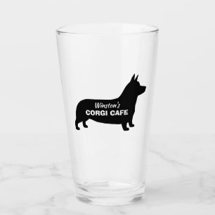 Pembroke Welsh Corgi Silhouette Custom Dog Lover Glas