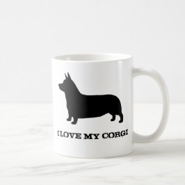 Pembroke Welsh Corgi Silhouette Custom Tasse