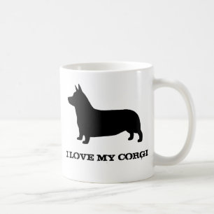 Pembroke Welsh Corgi Silhouette Custom Tasse