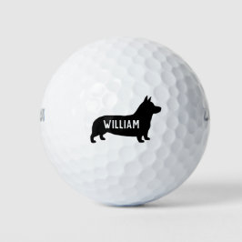 Pembroke Welsh Corgi Silhouette Golfball