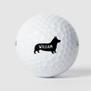 Pembroke Welsh Corgi Silhouette Golfball