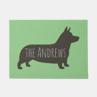 Pembroke Welsh Corgi Silhouette mit Ihrem Text