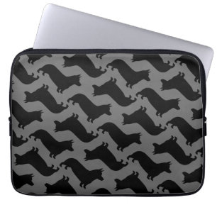 Pembroke Welsh Corgi Silhouetten Pattern Laptopschutzhülle