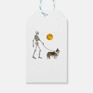 Pembroke Welsh Corgi Skelett Hund Walking Hallowee Geschenkanhänger