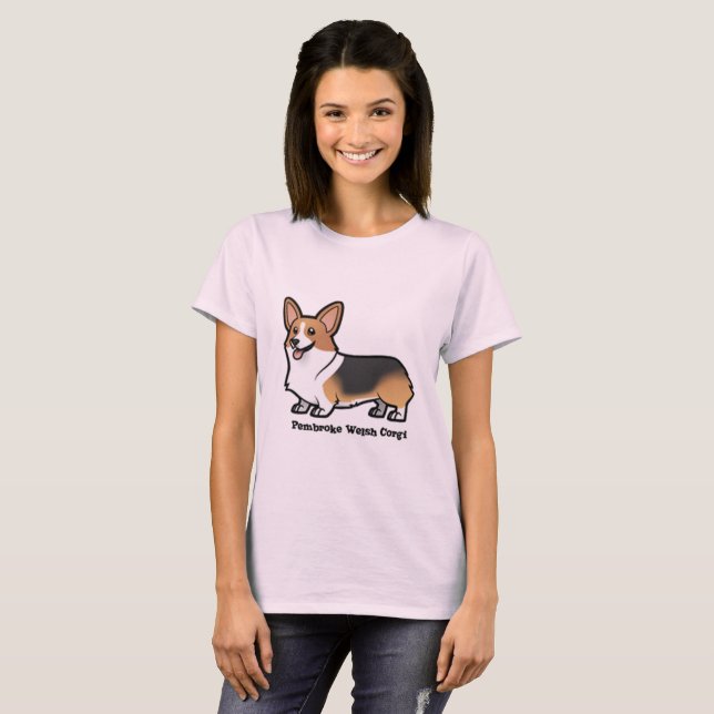 Pembroke Welsh Corgi T-Shirt (Vorne ganz)