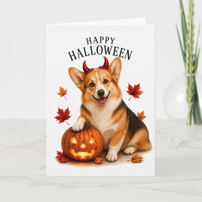 Pembroke Welsh Corgi Teufelshund Karte (Vorderseite)