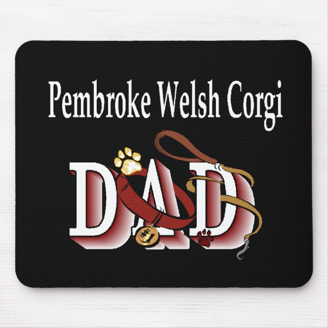 Pembroke Welsh Corgi Vater Geschenke Mousepad (Vorne)
