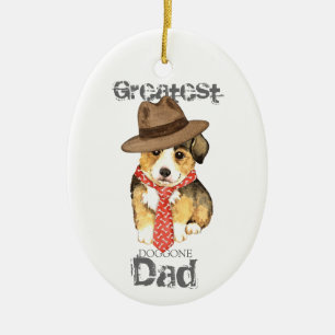 Pembroke Welsh Corgi Vater Keramik Ornament