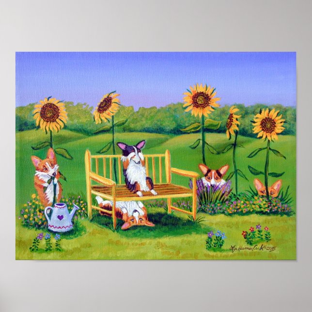 Pembroke Welsh Corgi Wall Print Poster (Vorne)