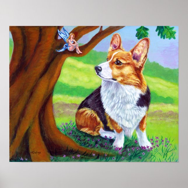 Pembroke Welsh Corgi Wall Print Poster (Vorne)
